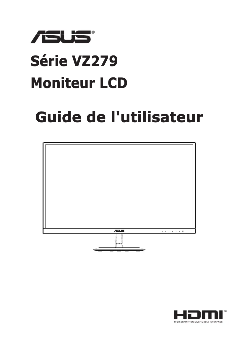Page 1 de la notice Manuel utilisateur Asus VZ279H