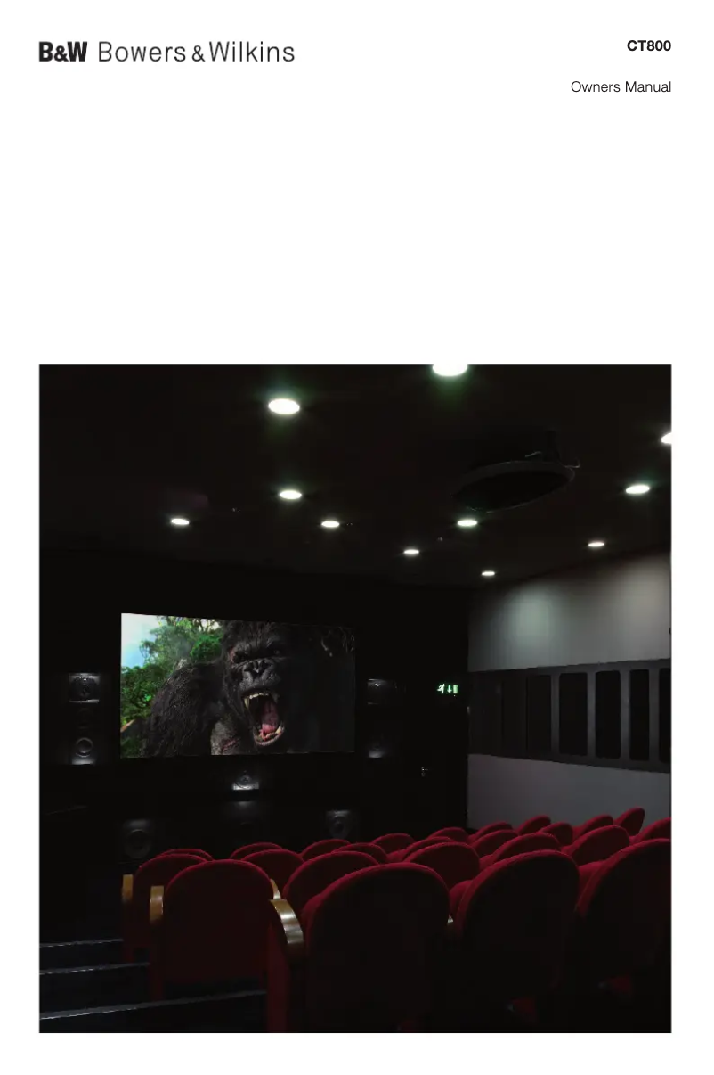 Page 1 de la notice Manuel utilisateur Bowers & Wilkins CT 8SW