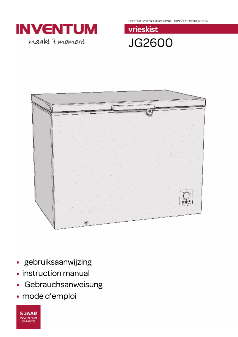 Page 1 de la notice Manuel utilisateur Inventum JG2600