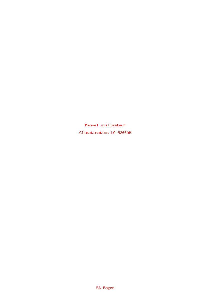 Page 1 de la notice Manuel utilisateur LG S266AH