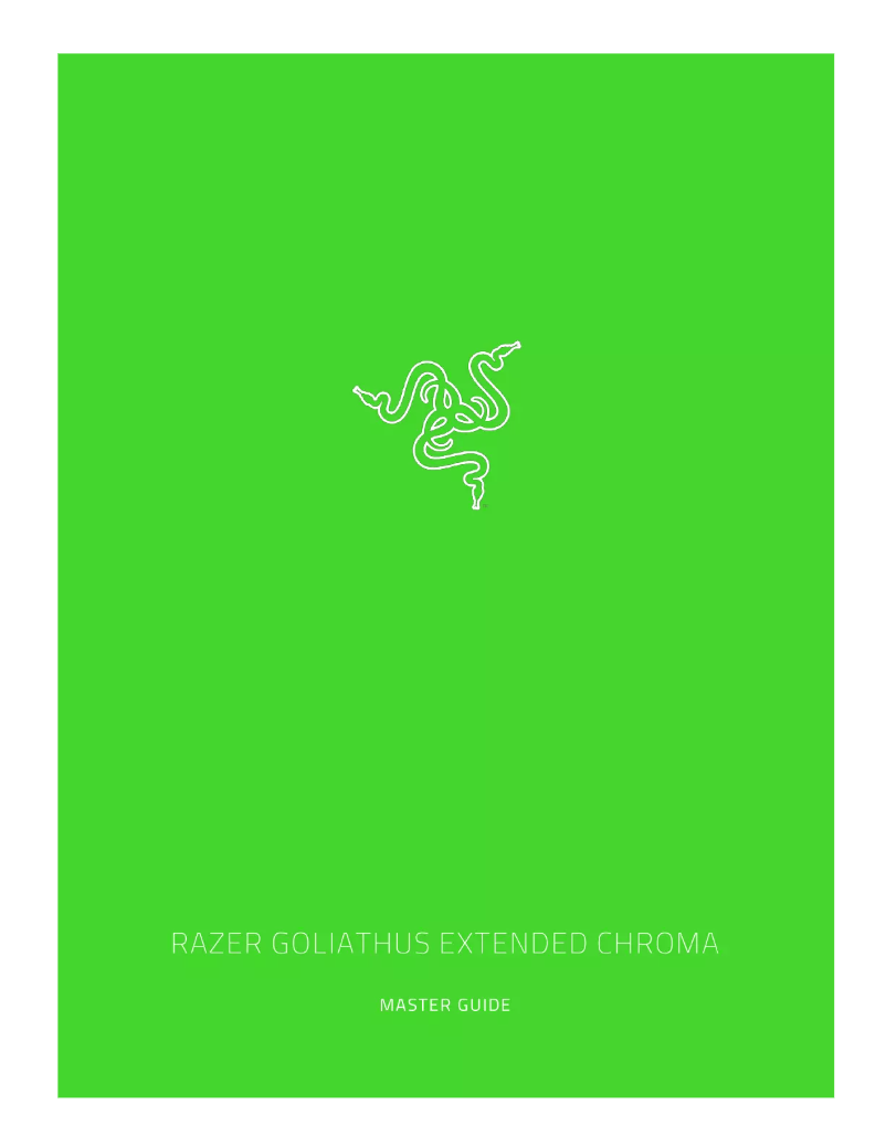 Page 1 de la notice Manuel utilisateur Razer Goliathus Extended Chroma