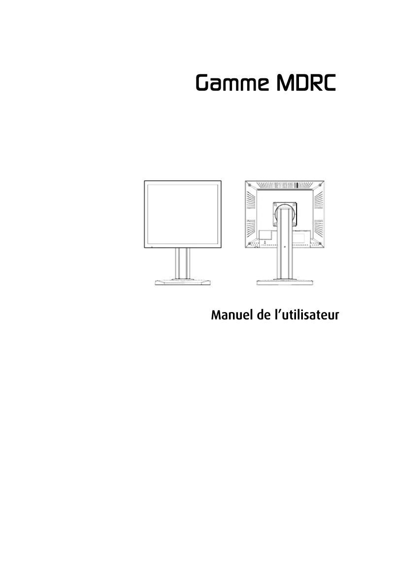 Page 1 de la notice Manuel utilisateur Barco MDRC-1119