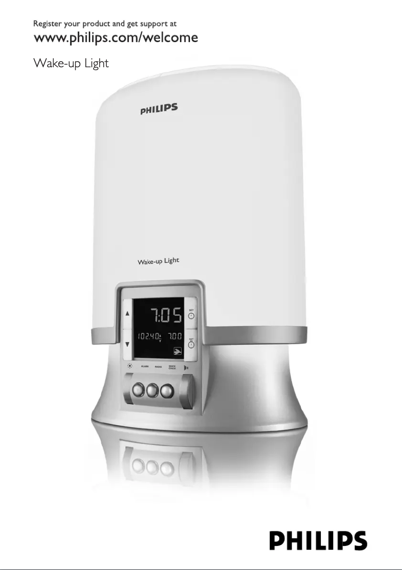 Page 1 de la notice Manuel utilisateur Philips Wake-up Light HF3462