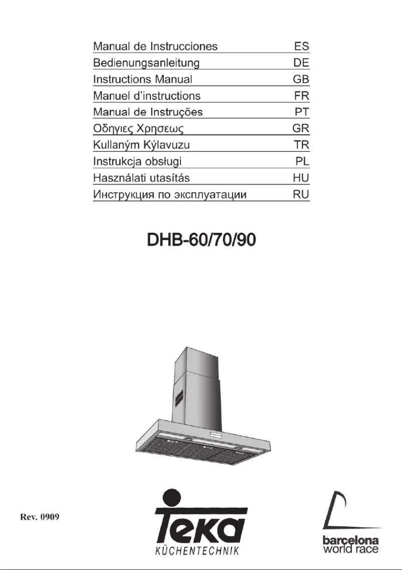 Page 1 de la notice Manuel utilisateur Teka DHB 110