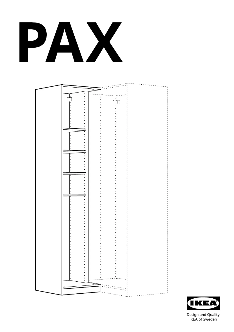 Page 1 de la notice Manuel utilisateur Ikea PAX 203.469.58
