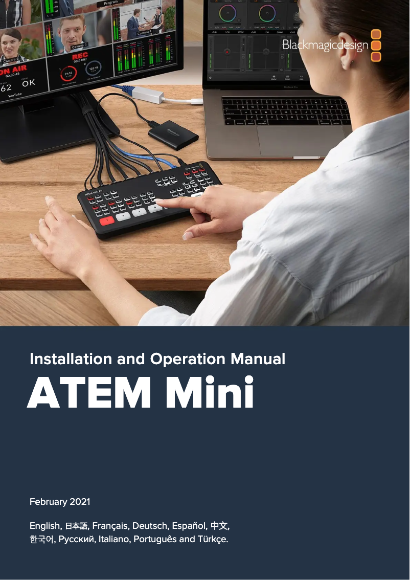 Page 1 of the manual User Manual Blackmagic Design Atem Mini Pro