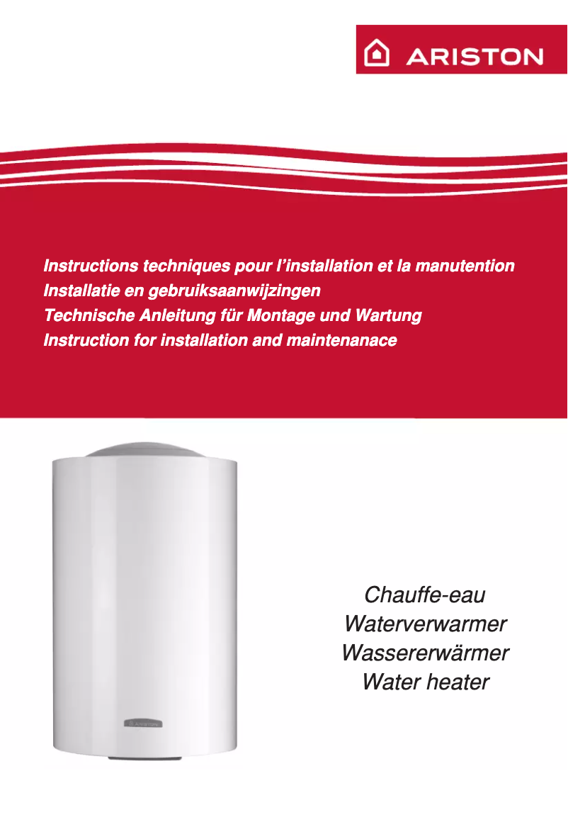 Page 1 de la notice Manuel utilisateur Ariston Thermo Cogito