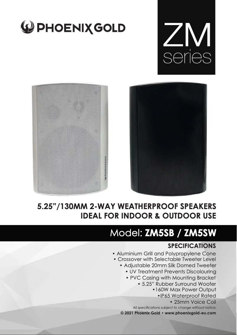 Página 1 del manual Manual de usuario Phoenix Gold ZM5SW
