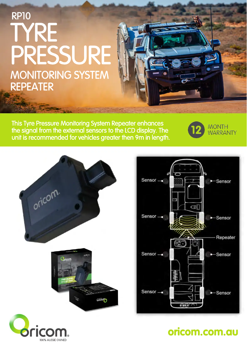 Page 1 de la notice Fiche technique Oricom TPS10-6I