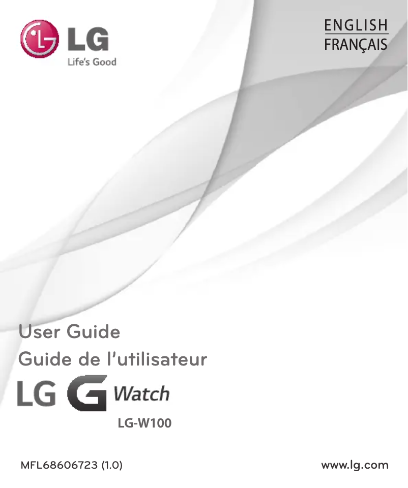 Page 1 de la notice Manuel utilisateur LG G Watch Buddy