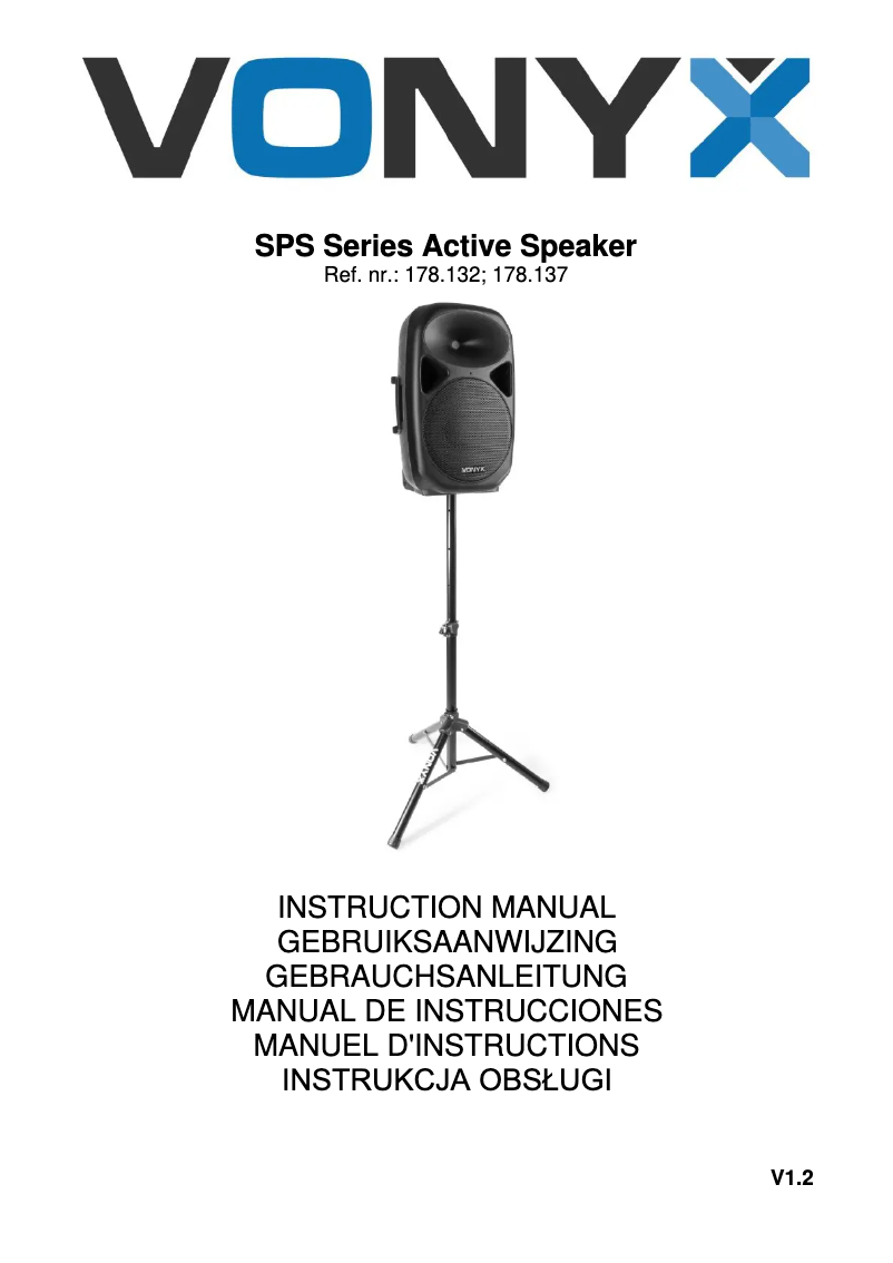 Page 1 of the manual User Manual Vonyx SPS12A