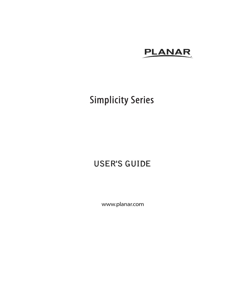 Page 1 de la notice Manuel utilisateur Planar SL5550