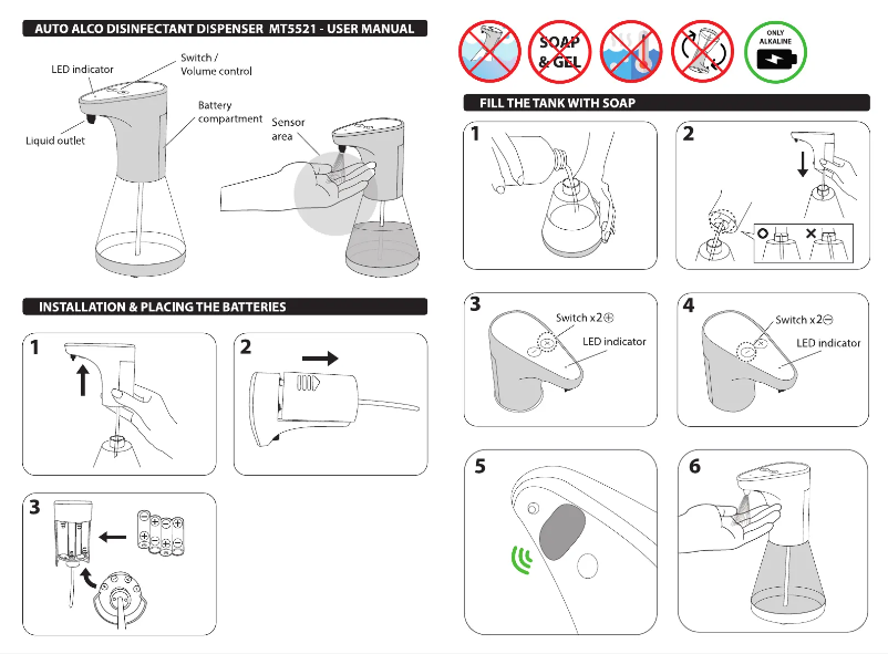Page 1 de la notice Manuel utilisateur Media-Tech MT5521