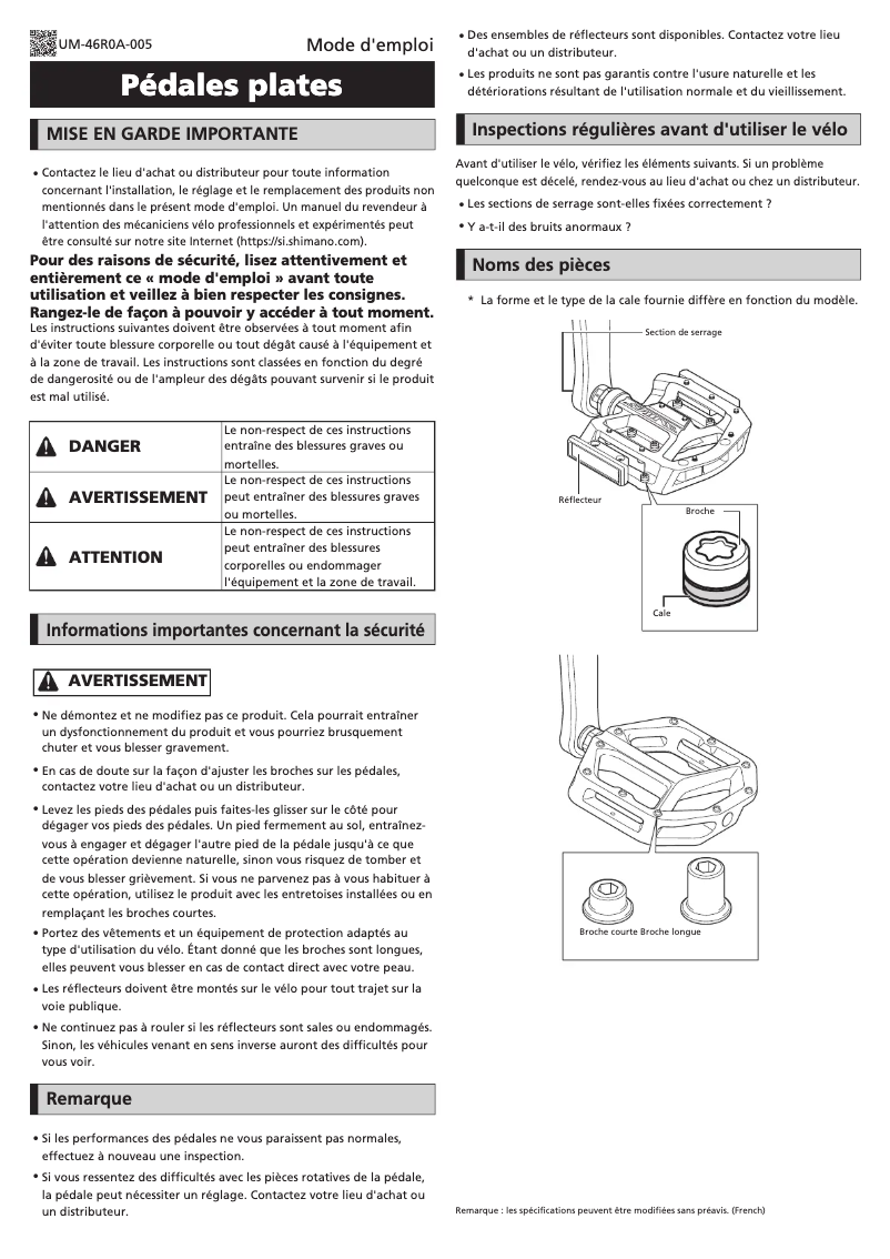 Página 1 del manual Manual de usuario Shimano PD-M8140