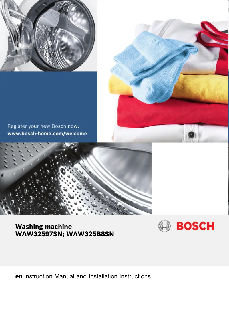 Página 1 del manual Manual de usuario Bosch WAW32597SN