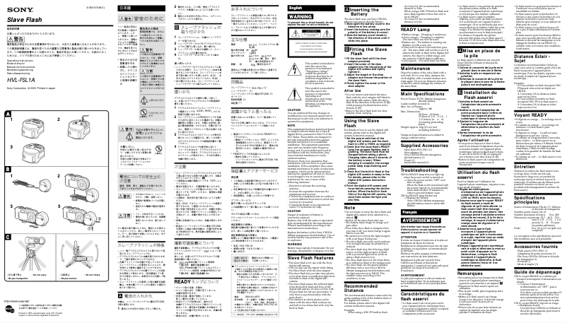 Page n°1 - Manuel utilisateur Sony HVL-FSL1A