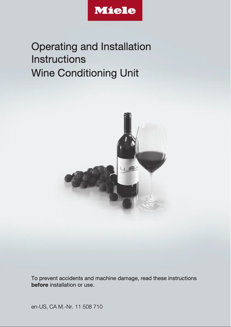 Page 1 de la notice Guide d'installation Miele KWT 2612 Vi