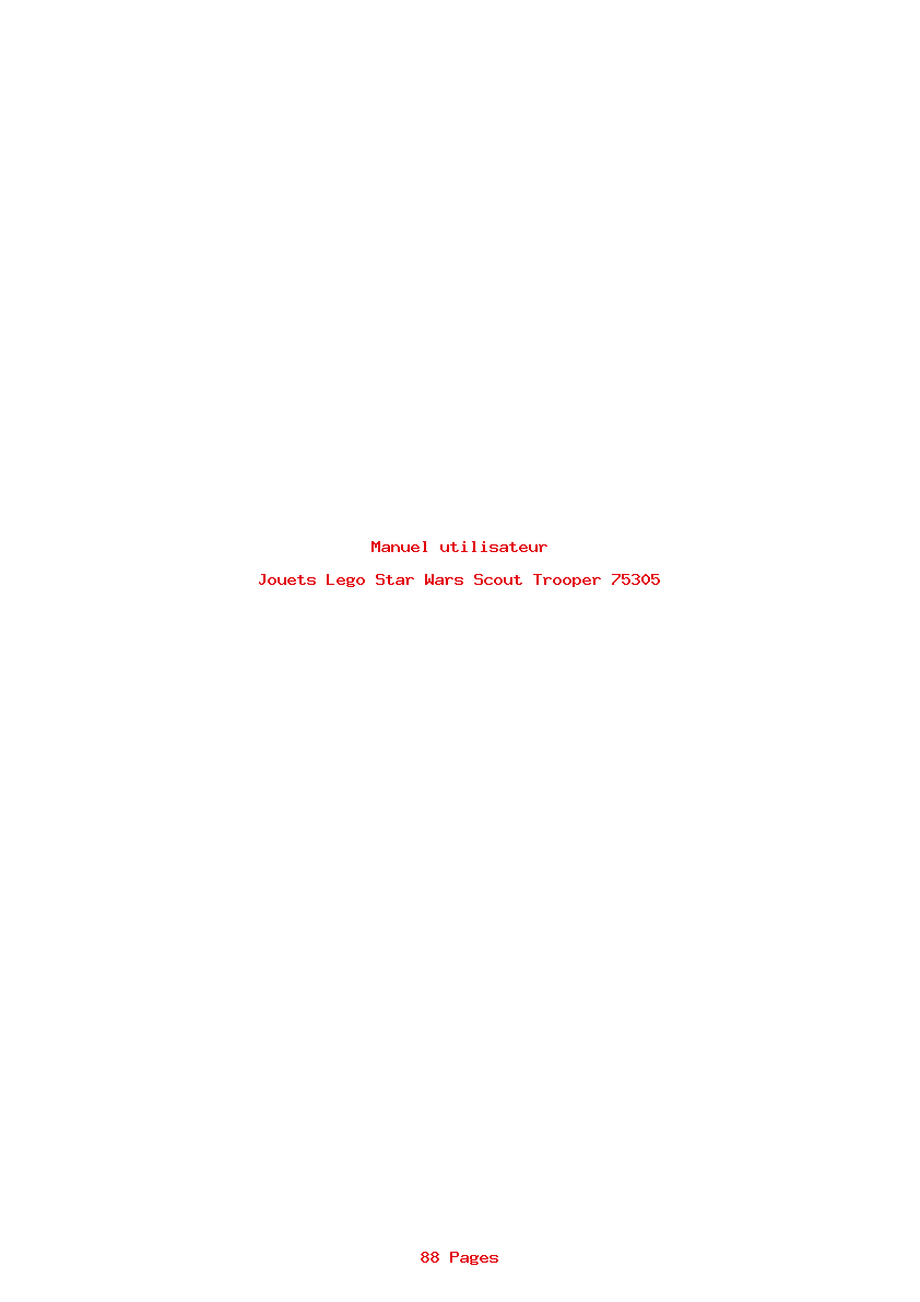 Page 1 de la notice Manuel utilisateur Lego Star Wars Scout Trooper 75305
