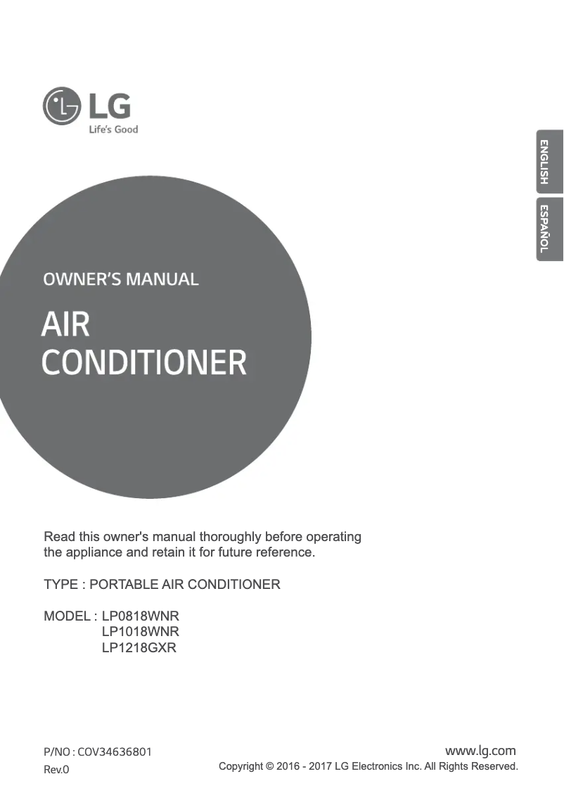 Page 1 de la notice Manuel utilisateur LG LP1018WNR