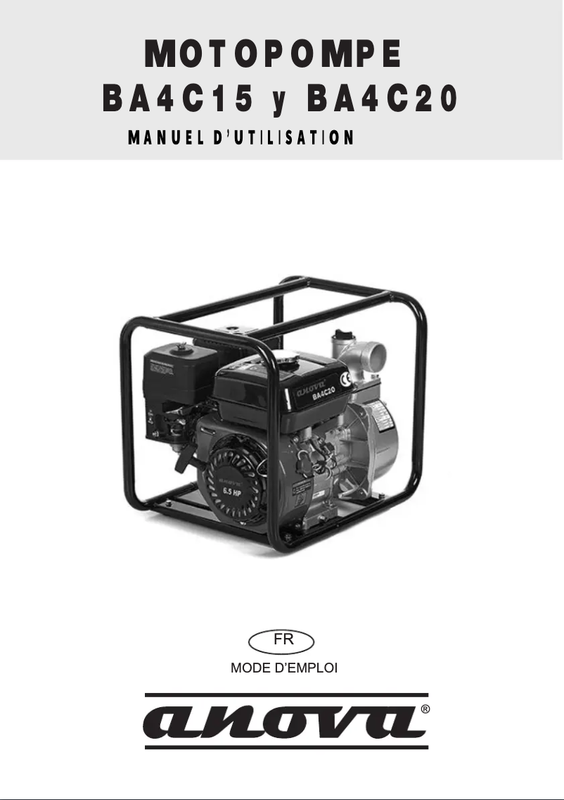 Page 1 de la notice Manuel utilisateur Anova BA4C20