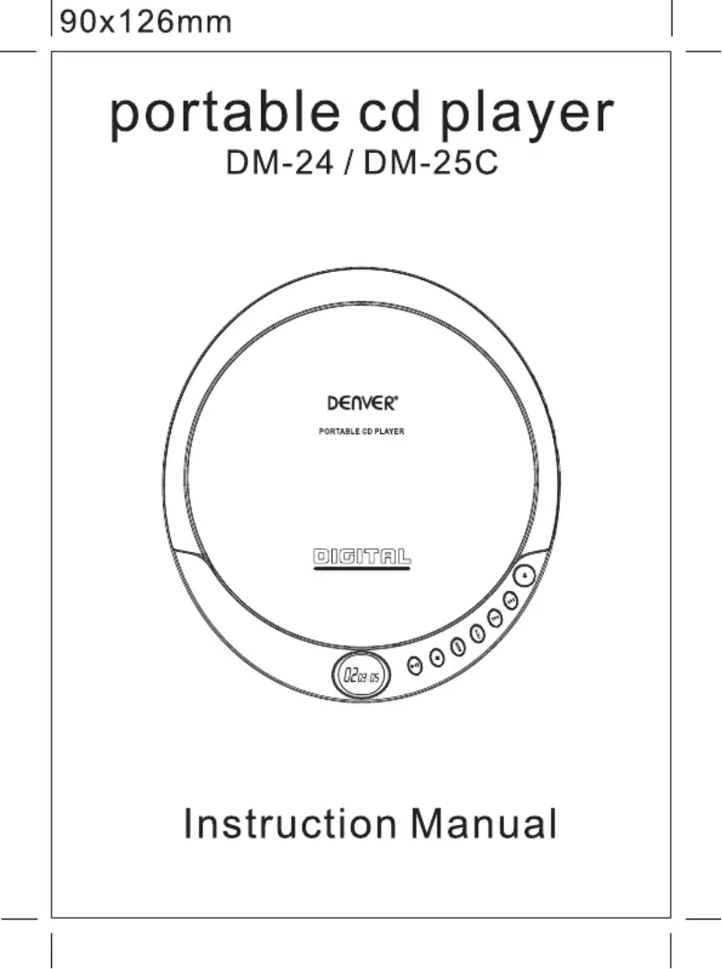 Page 1 de la notice Manuel utilisateur Denver DM-25C