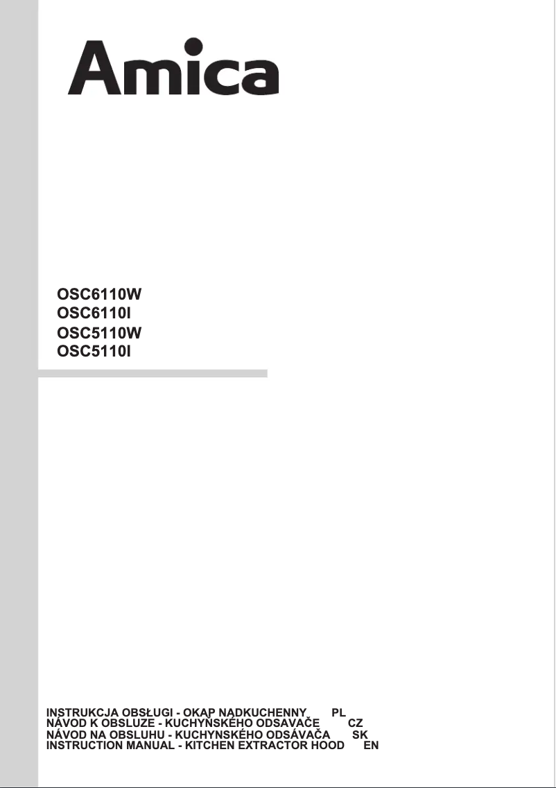 Page 1 de la notice Manuel utilisateur Amica OSC 6110 W