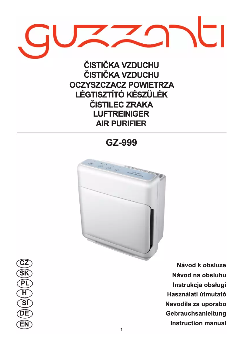 Página 1 del manual Manual de usuario Guzzanti GZ-999