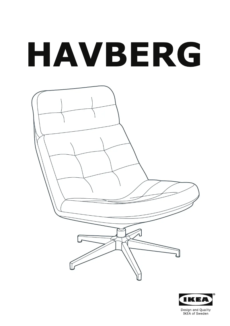 Page 1 de la notice Manuel utilisateur Ikea HAVBERG 205.148.95
