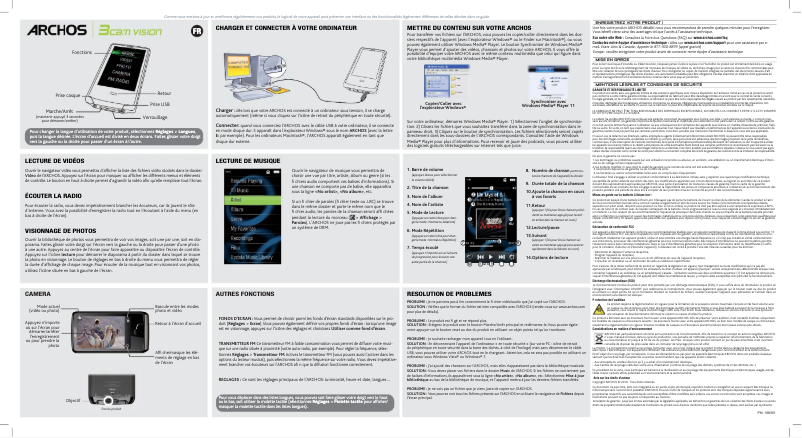 Page 1 of the manual User Manual Archos 3cam Vision