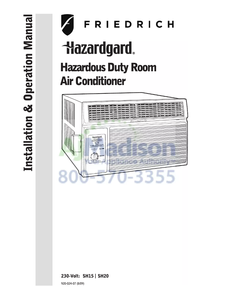 Página 1 del manual Manual de usuario Friedrich SH20M50B