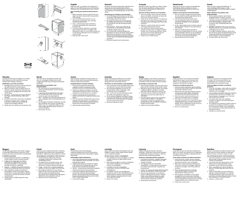 Page 1 de la notice Manuel utilisateur Ikea ENHET 804.912.78