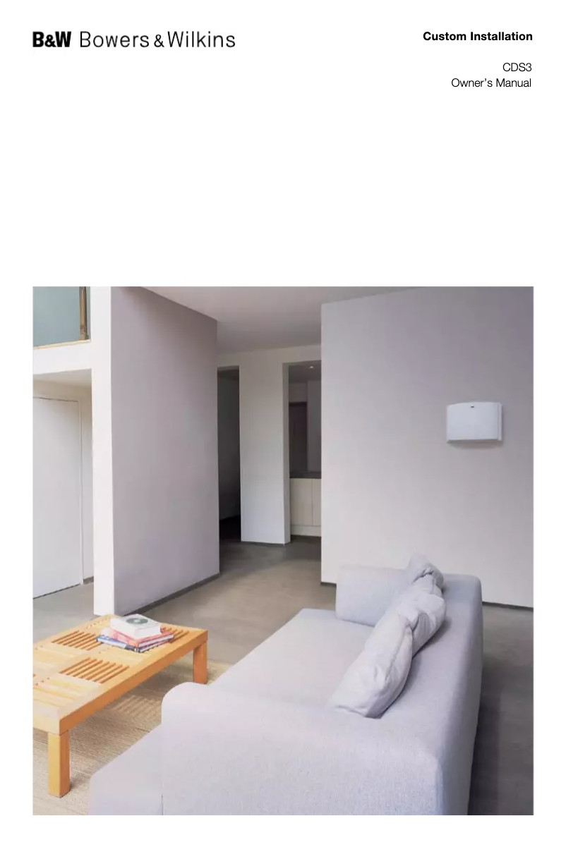 Page 1 de la notice Manuel utilisateur Bowers & Wilkins CDS3