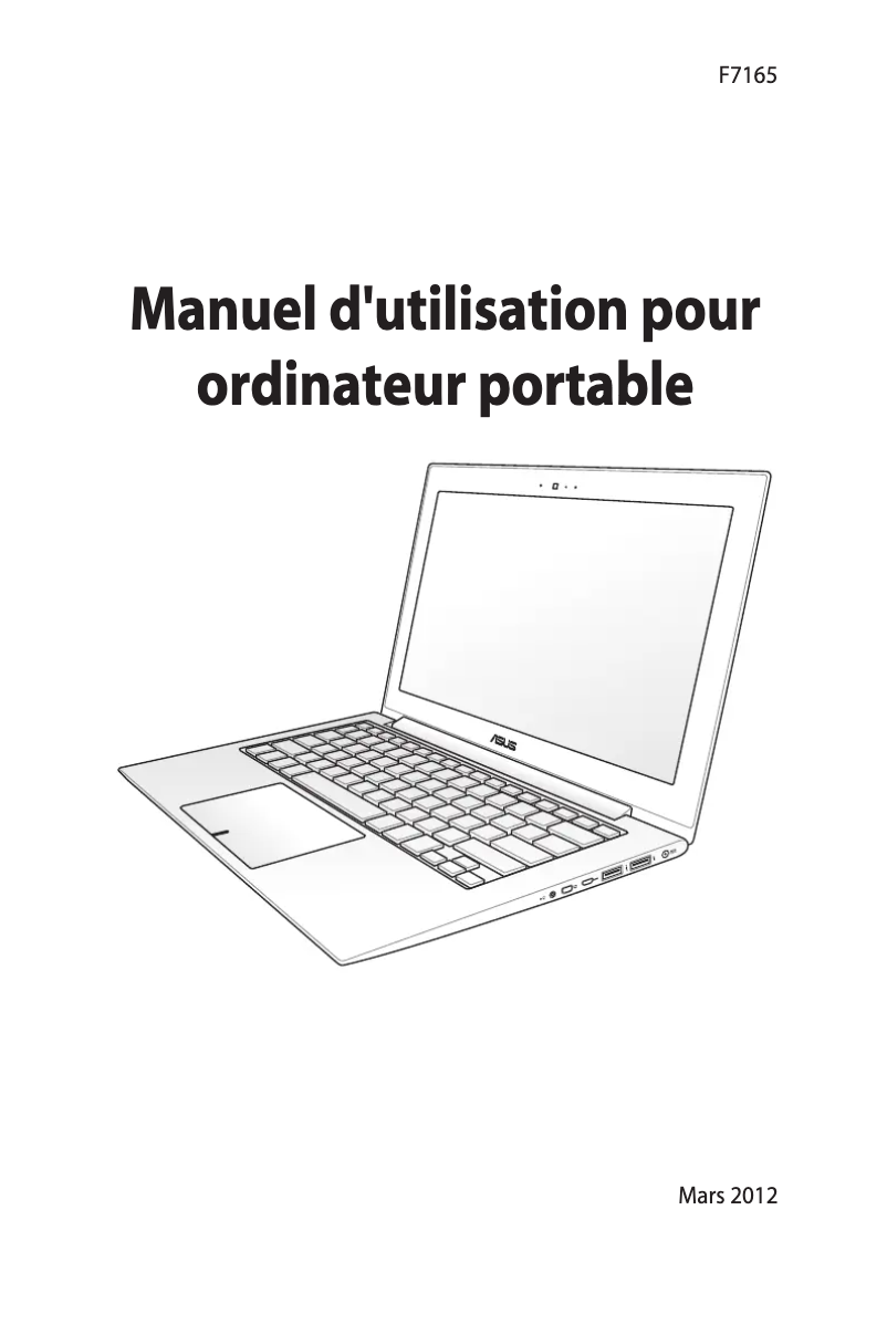 Page 1 de la notice Manuel utilisateur Asus ZenBook UX32VD
