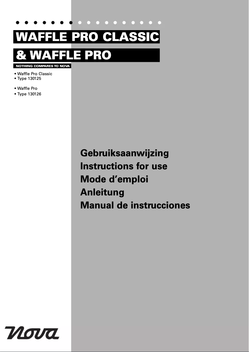 Page 1 de la notice Manuel utilisateur Nova Pro Classic 130126