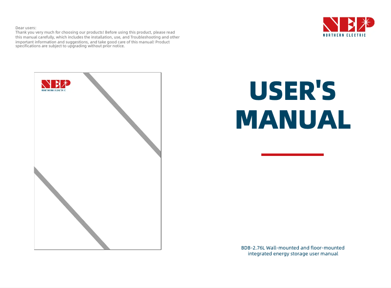 Página 1 del manual Manual de usuario NEP BDB-2.76L