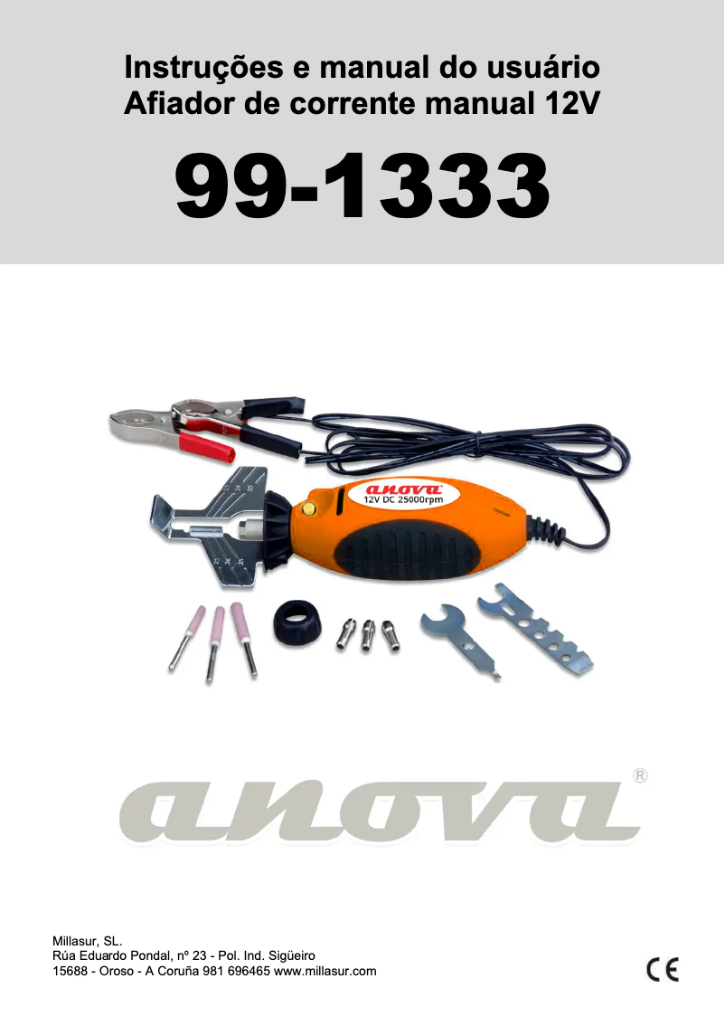 Page 1 de la notice Manuel utilisateur Anova AF1333