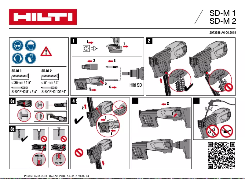 Page 1 de la notice Manuel utilisateur Hilti SD-M 1 02