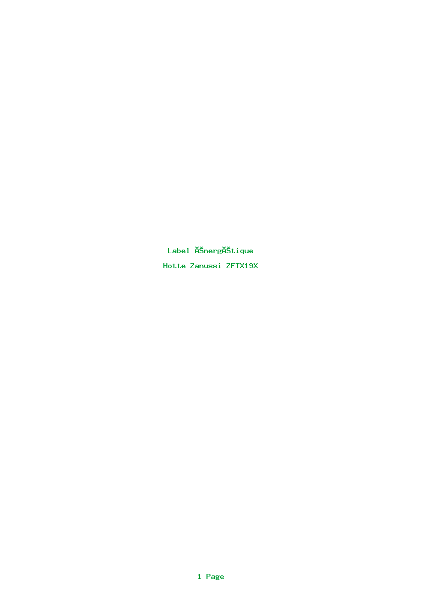 Image de la première page du manuel de l'appareil ZFTX19X