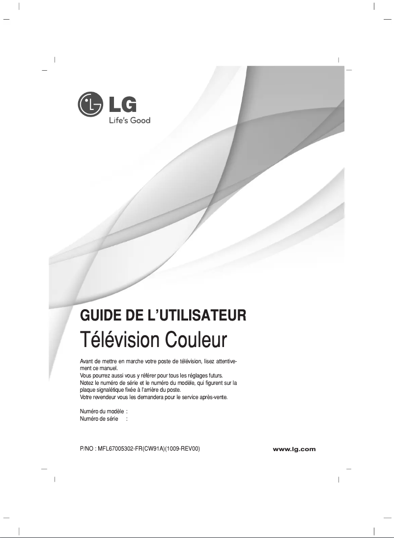 Page 1 of the manual User Manual LG 29FG2RG