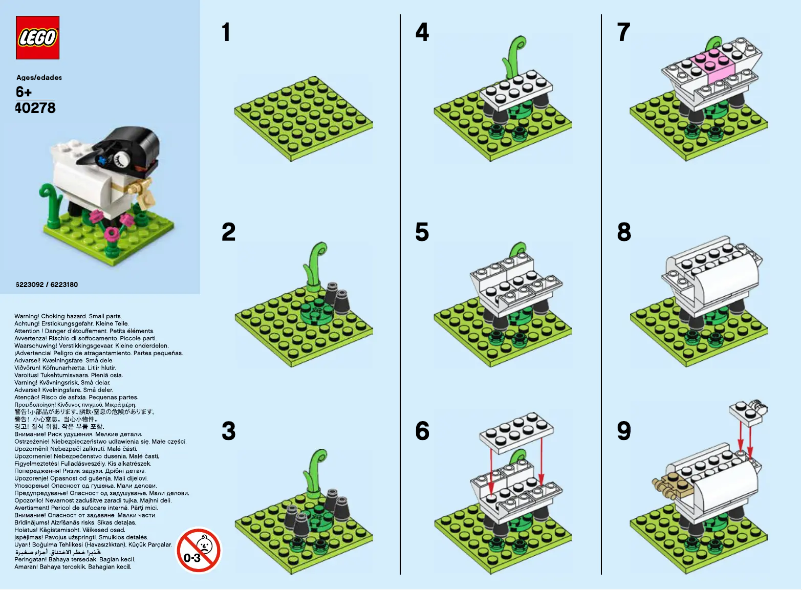 Page 1 de la notice Manuel utilisateur Lego Lamb 40278