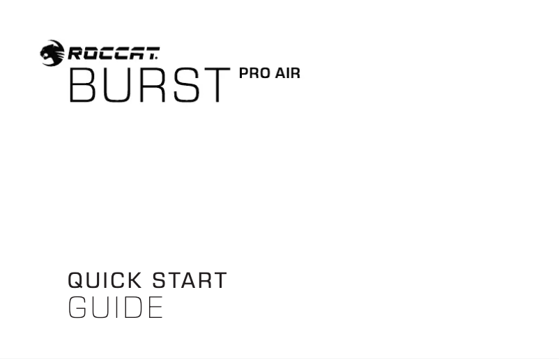 Page 1 de la notice Manuel utilisateur Roccat Burst Pro Air