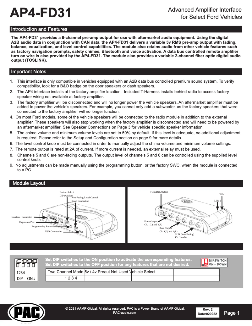 Page 1 de la notice Fiche technique PAC AP4-FD31