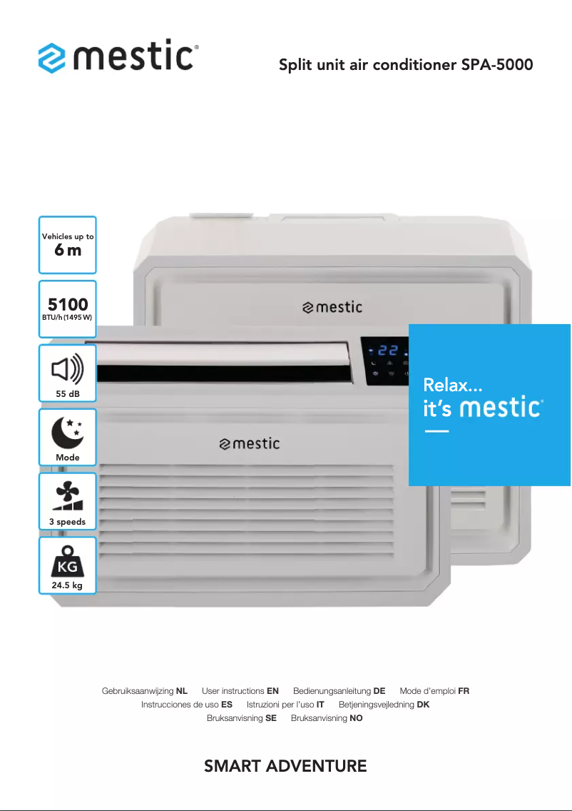 Page 1 de la notice Manuel utilisateur Mestic SPA-5000