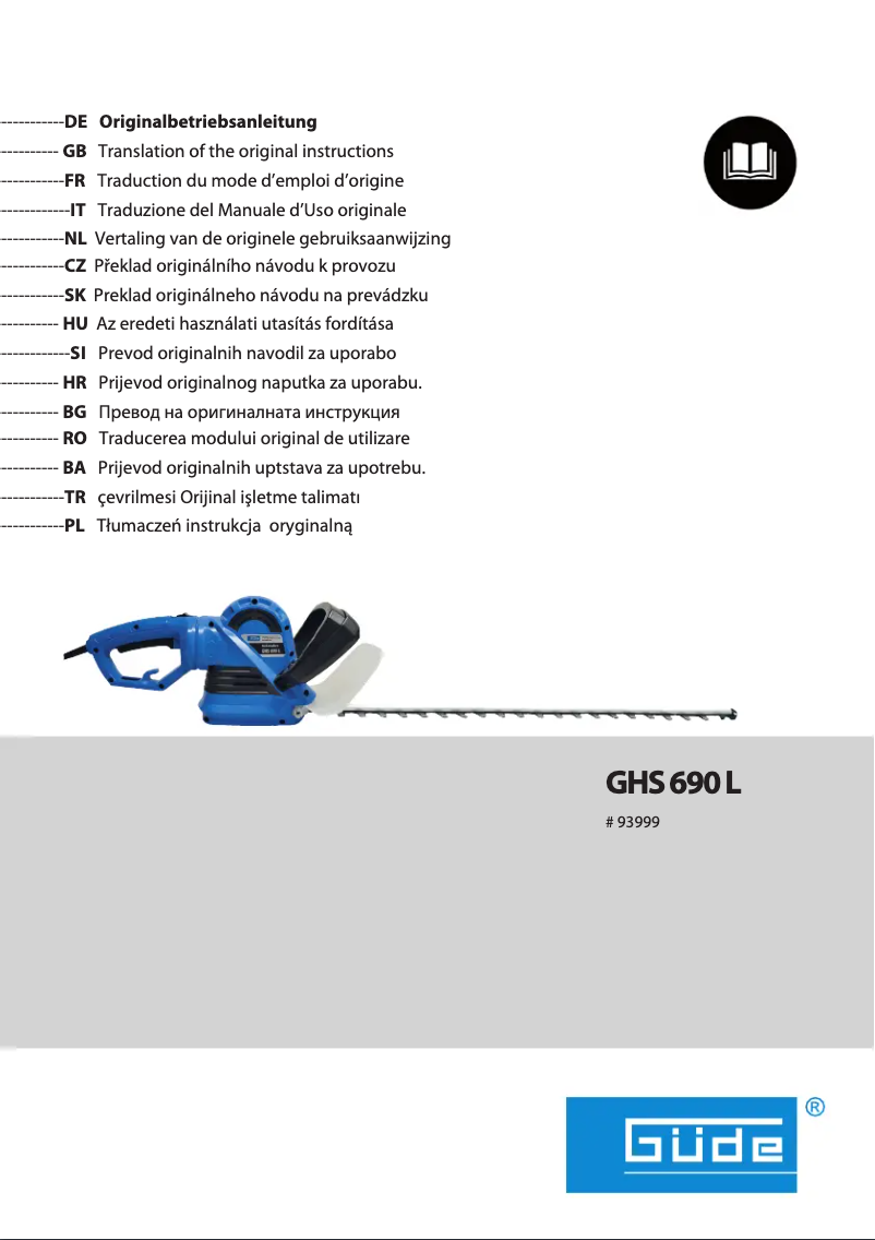 Page 1 of the manual User Manual Güde GHS 690 L