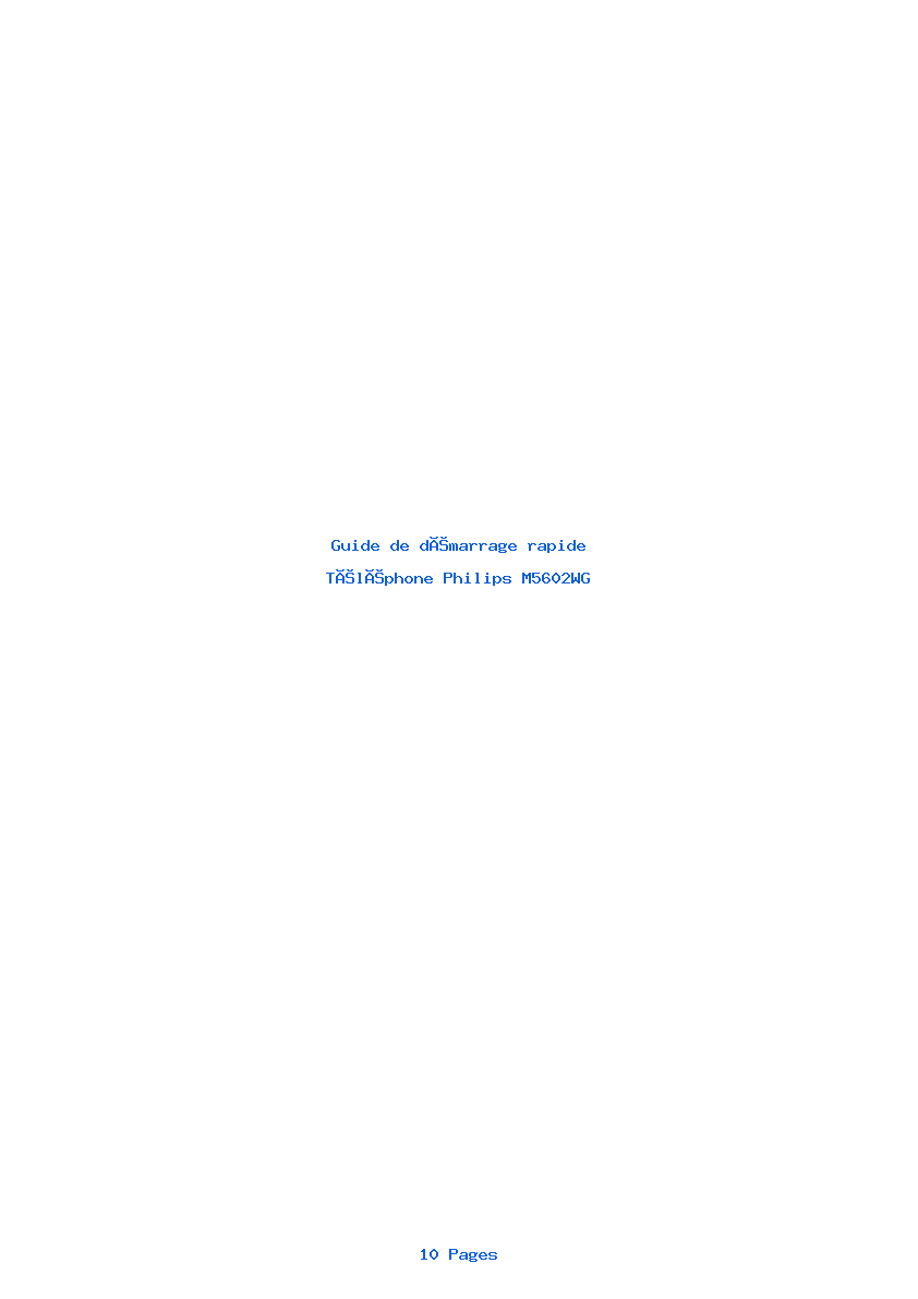 Image de la première page du manuel de l'appareil M5602WG