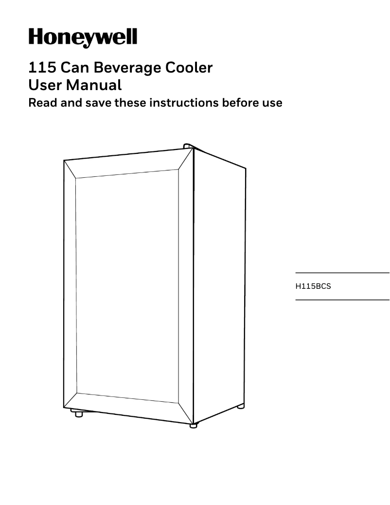 Page 1 of the manual User Manual Honeywell H115BCS