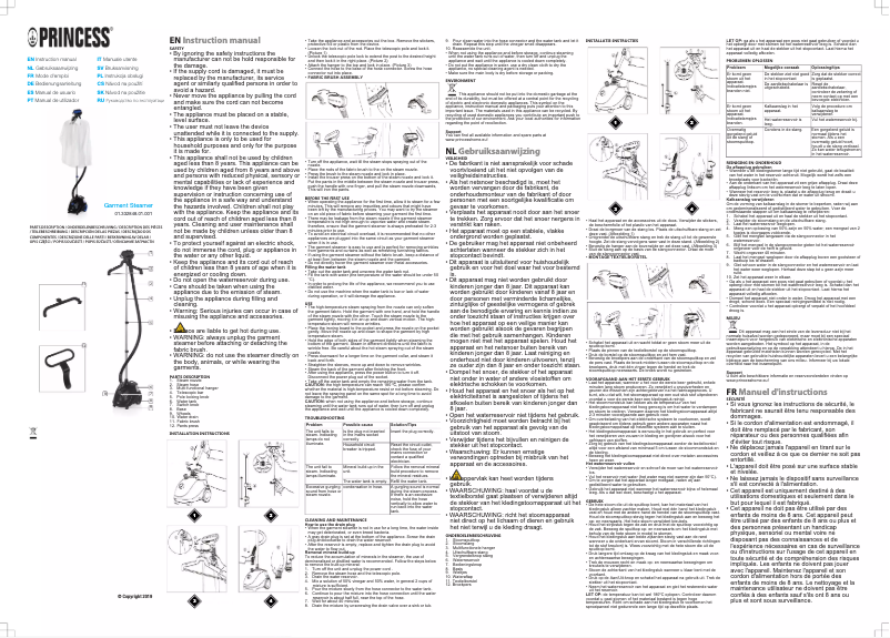 Page 1 de la notice Manuel utilisateur Princess 332848