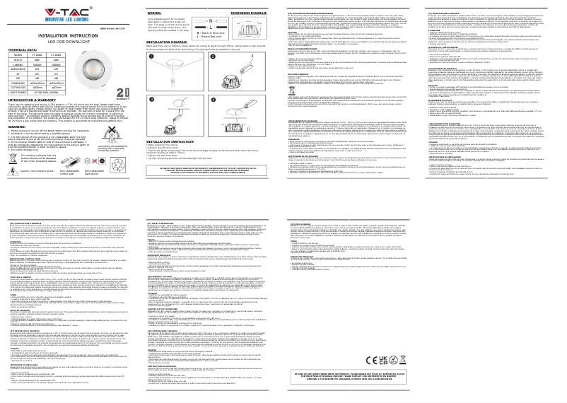 Page 1 de la notice Manuel utilisateur V-TAC VT-26301