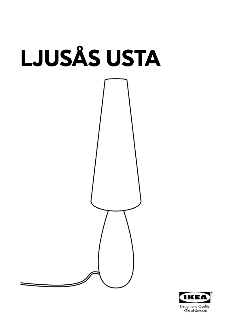 Page 1 de la notice Manuel utilisateur Ikea LJUSAS USTA