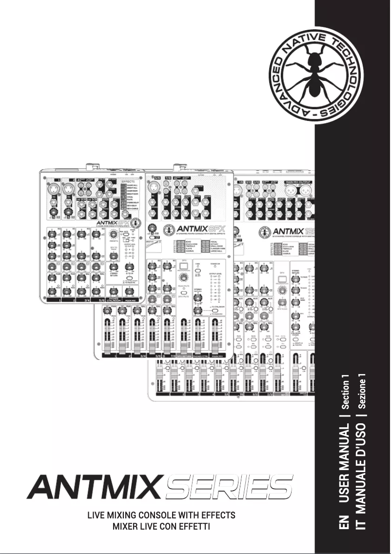 Page 1 de la notice Manuel utilisateur ANT Antmix 6FX